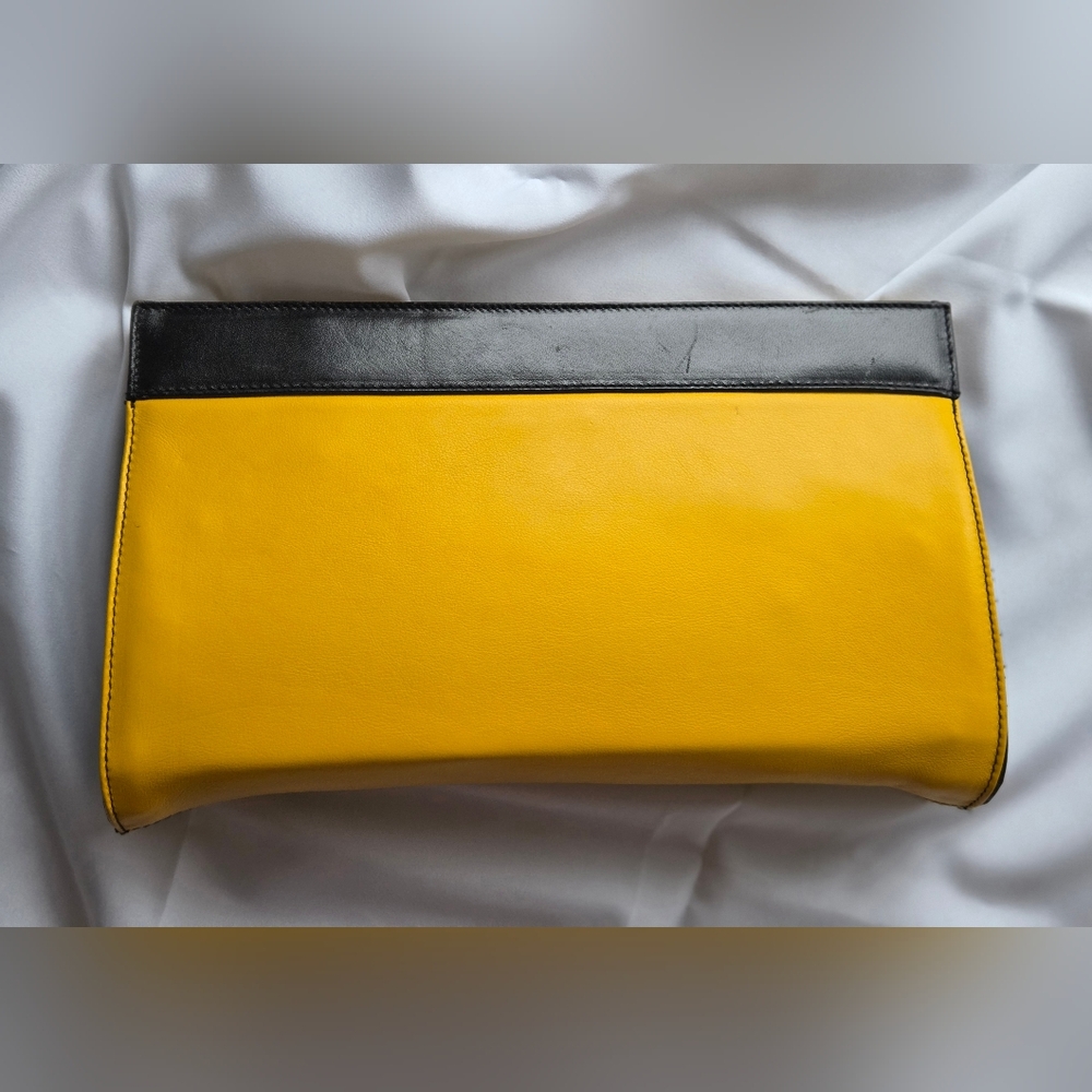 Yellow and Black Clutch Bag